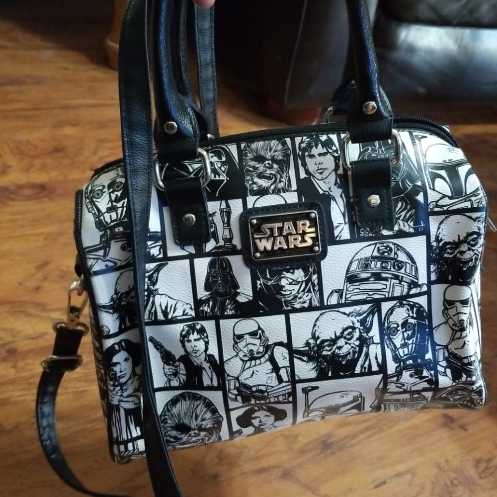 Star wars loungefly black and white bag